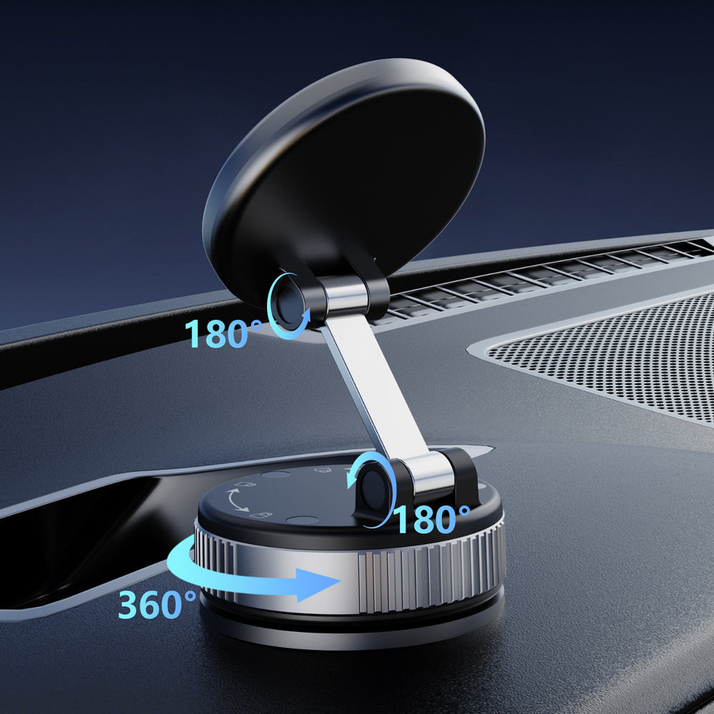Dudao F24PRO MagSafe kompatibel bilholder med sugekop til forrude eller instrumentbræt - sort