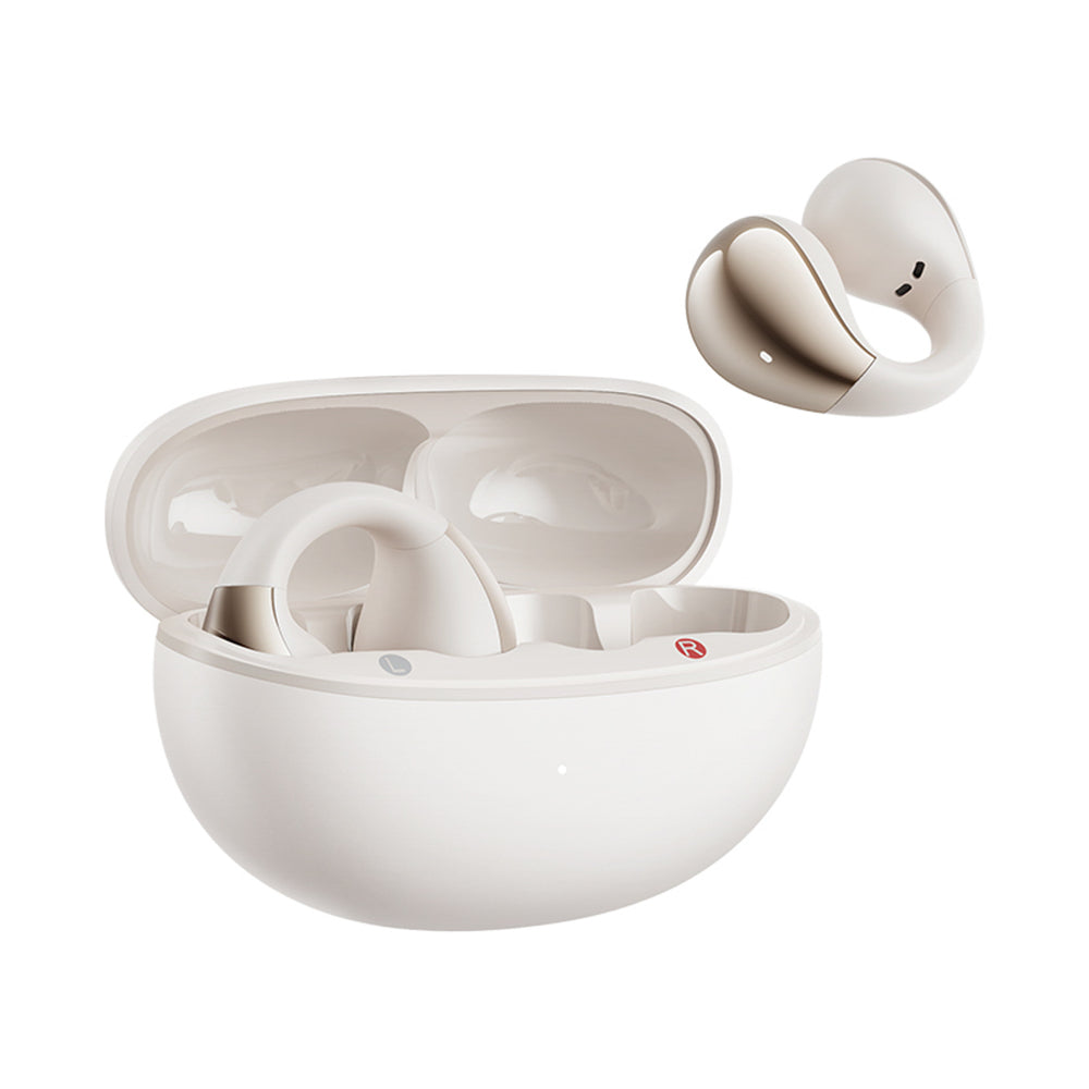 OWS QCY Crossky C30 Earphones with Clip IPX4 Bluetooth 5.4 - White