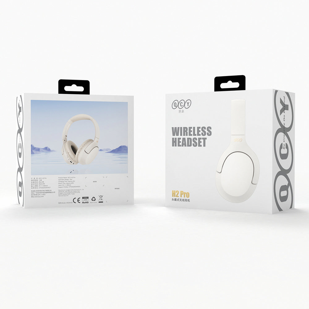 QCY H2 Pro ENC Bluetooth 5.3 Over-Ear Headphones - White