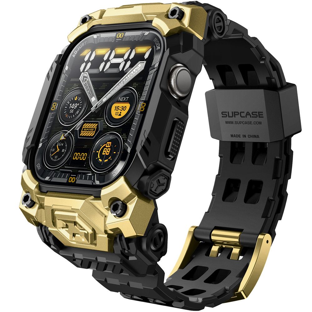 Supcase Unicorn Beetle Ore Case for Apple Watch 10/11 (46 mm) - Black and Gold
