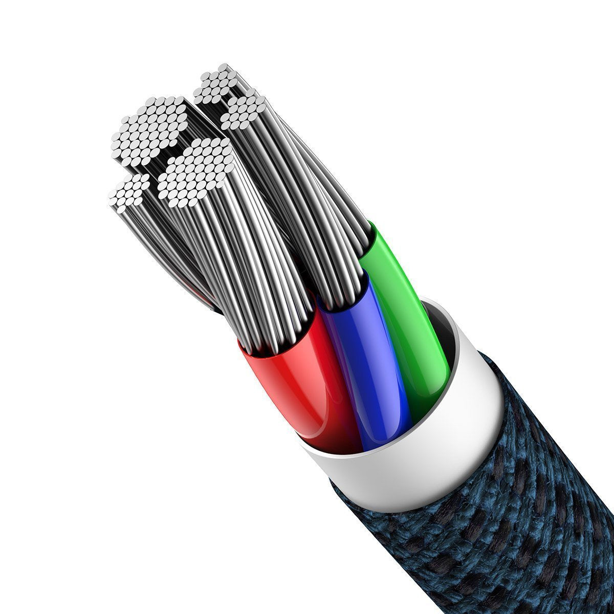Baseus High Density Braided Cable Type-C til Lightning, PD, 20W, 2m (blå)