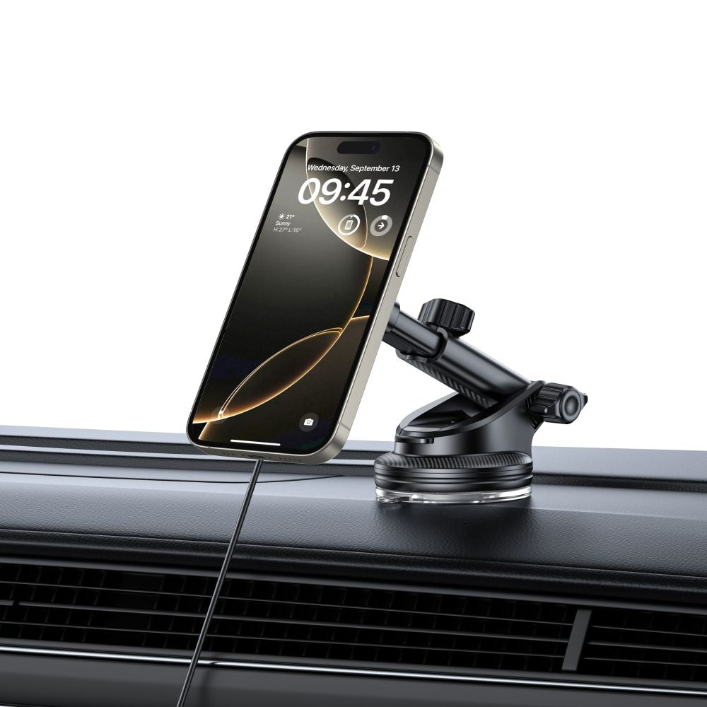 Tech-Protect mm15W-V10 Magnetisk MagSafe bilholder til cockpit/vindrude/luftventil - sort