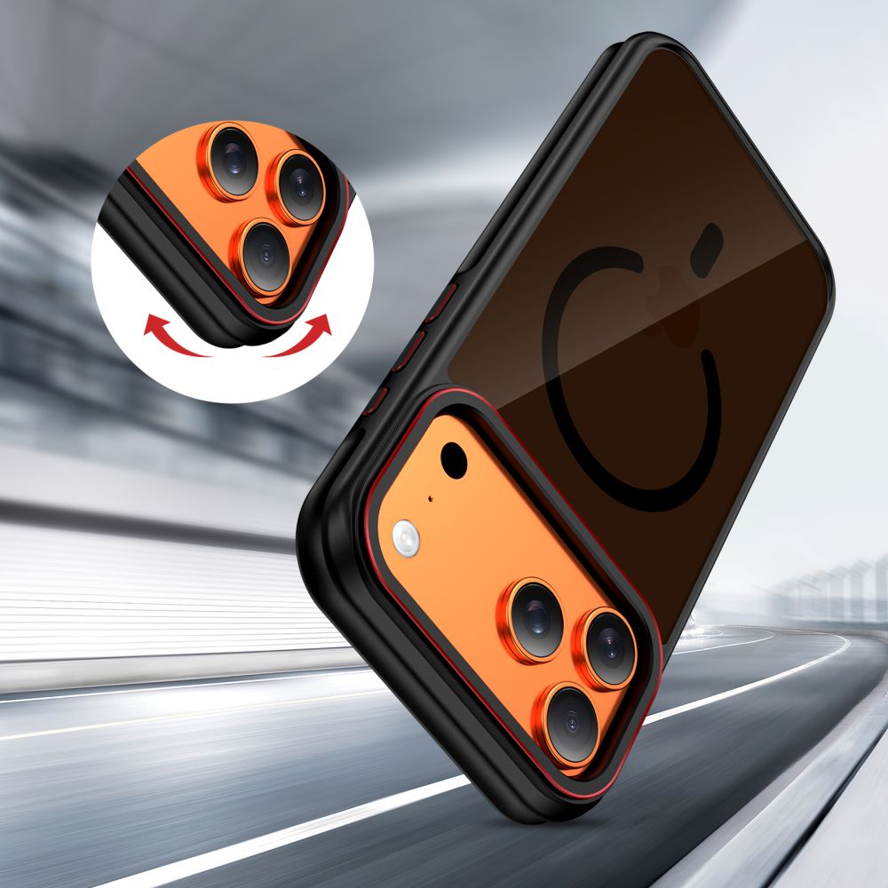 Tech-Protect MagHybrid MagSafe Case til iPhone 17 Pro - sort og rød