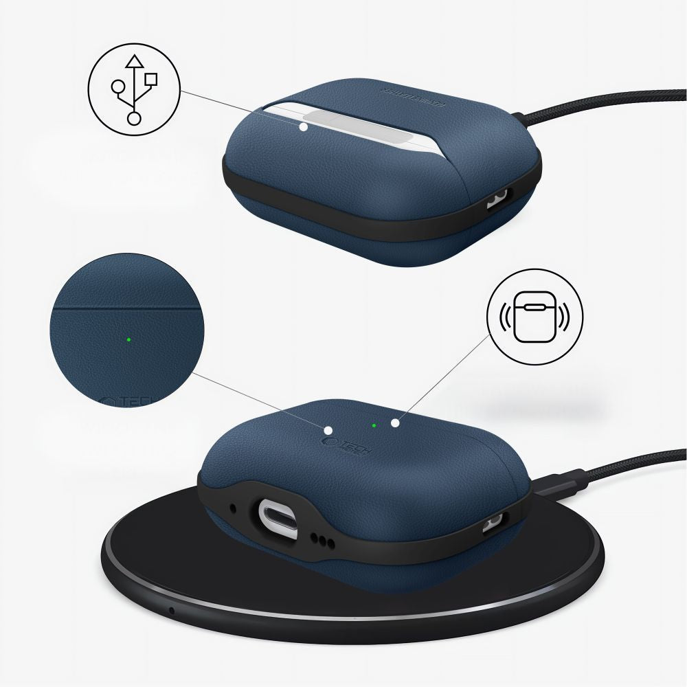 Tech-Protect NaturalFit Case til AirPods Pro 3 - Navy Blue
