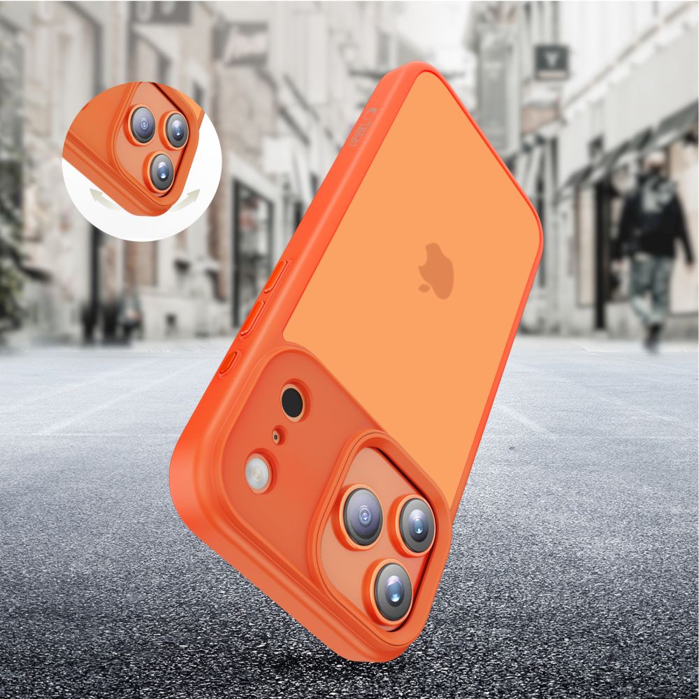 Tech-Protect MagMat-hylster til iPhone 17 Pro - orange og matt
