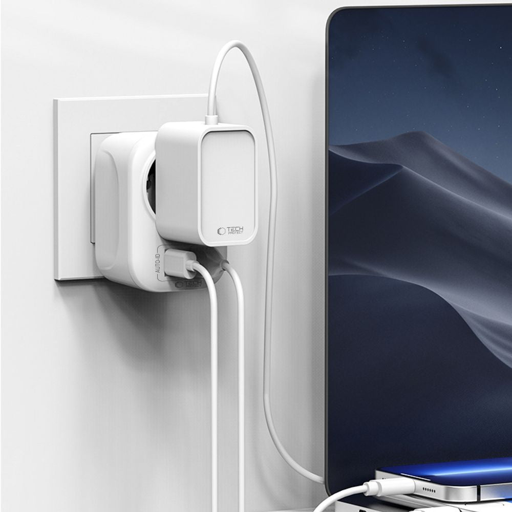 Tech-Protect TA100 US Adapter - hvid