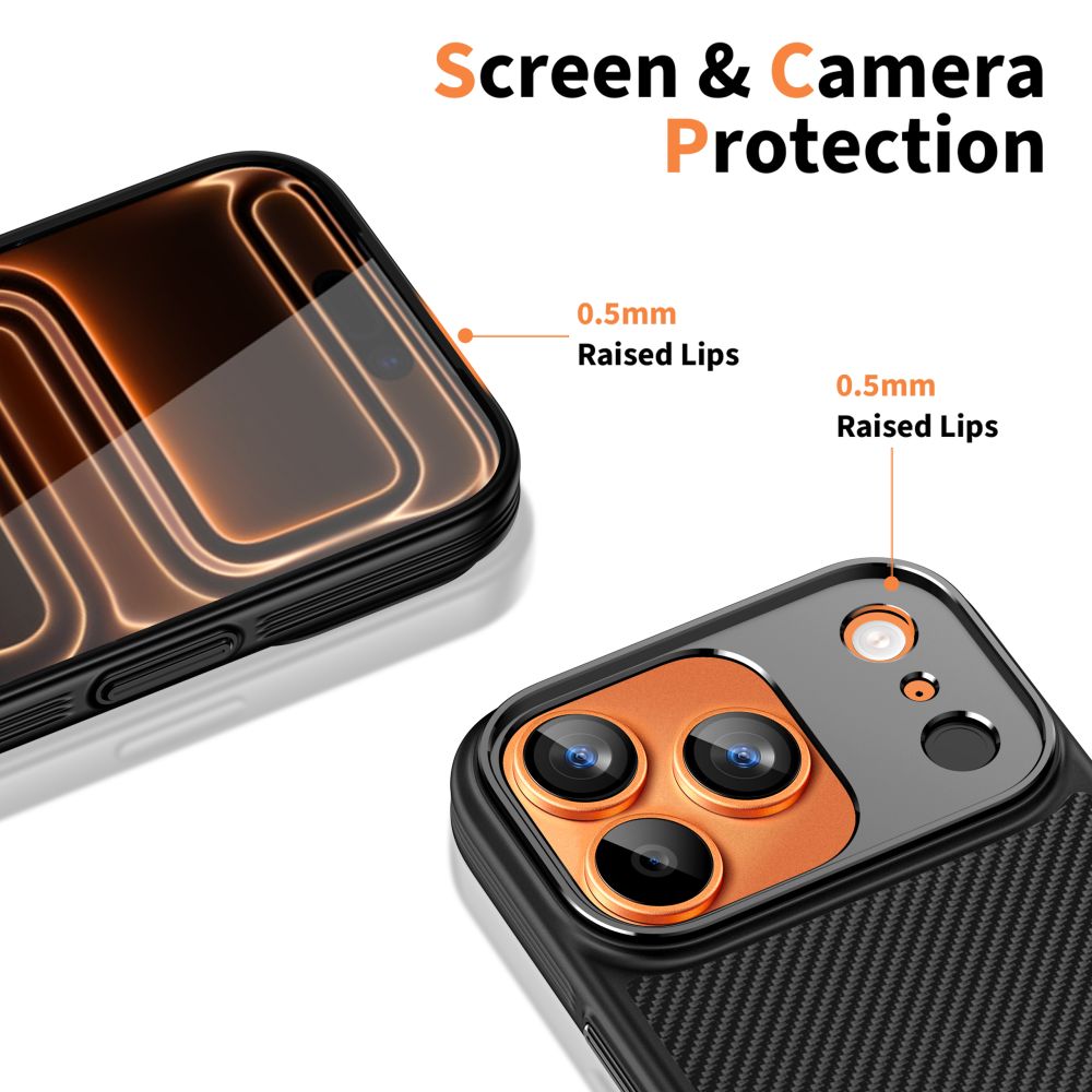 Tech-Protect Kevlar Aramid MagSafe-kasse til iPhone 17 Pro Max - sort