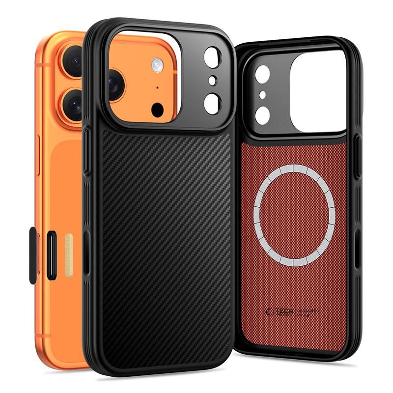 Tech-Protect Kevlar Aramid MagSafe-kasse til iPhone 17 Pro - sort