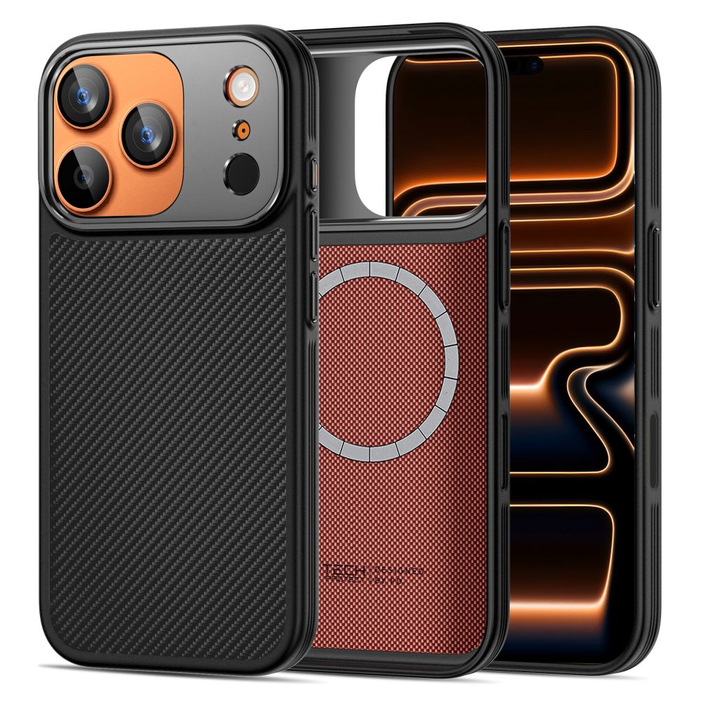 Tech-Protect Kevlar Aramid MagSafe-kasse til iPhone 17 Pro - sort