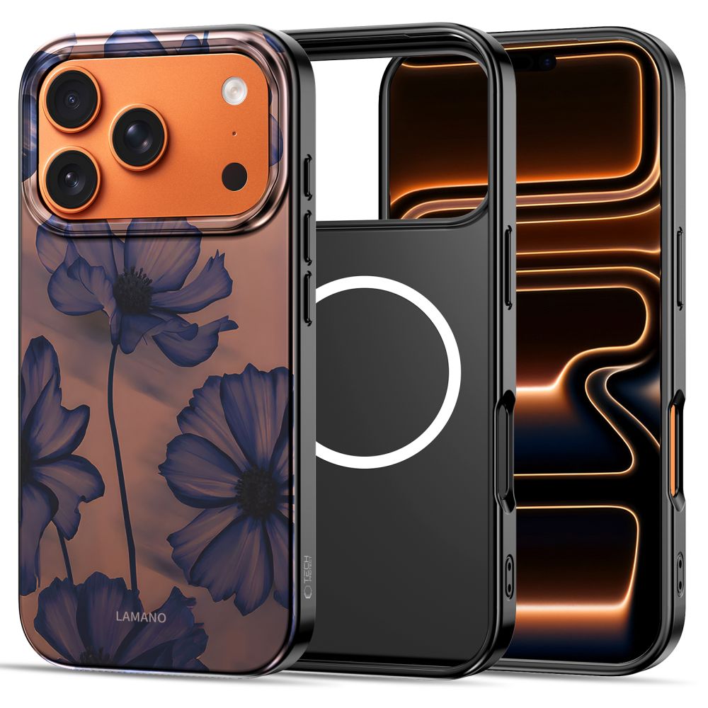 Tech-Protect Lamano MagSafe-hylster til iPhone 17 Pro - brun-lila