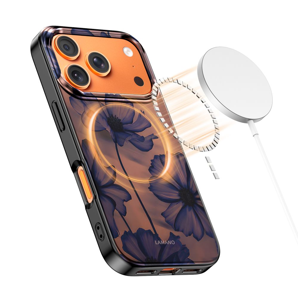 Tech-Protect Lamano MagSafe-hylster til iPhone 17 Pro - brun-lila