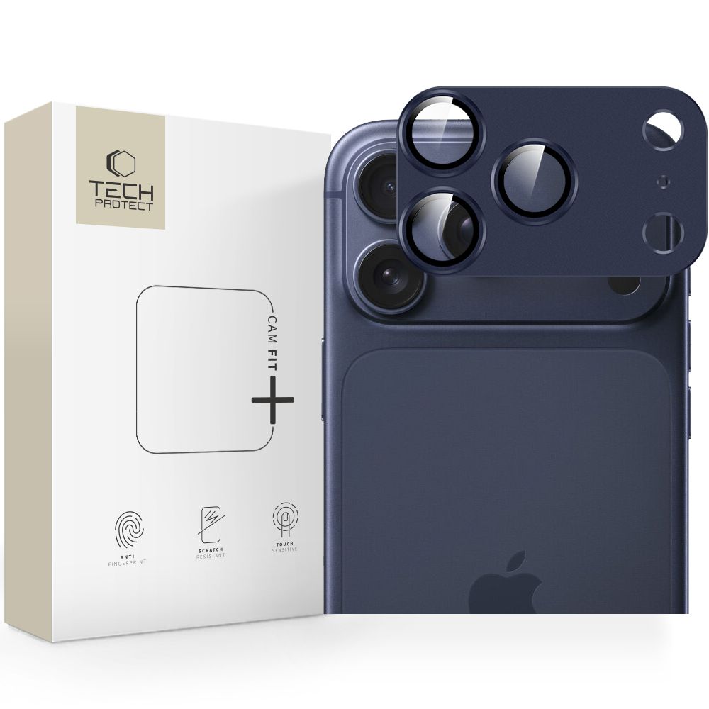 Tech-Protect Camfull Fit+ Kamera Lens Glas til iPhone 17 Pro - Navy Blue