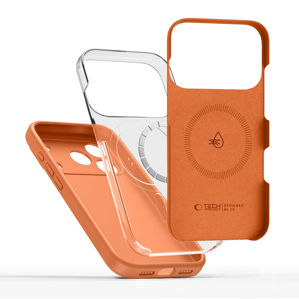 Tech-Protect Silicone MagSafe Case til iPhone 17 Pro Max - Orange