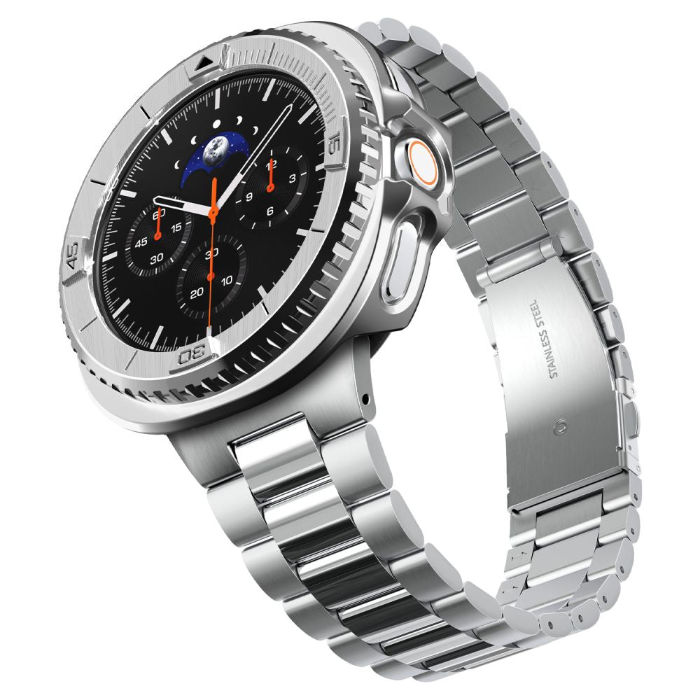 Spigen Bezel Tune Pro Pilot Cover for Samsung Galaxy Watch 8 Classic 46mm - Silver
