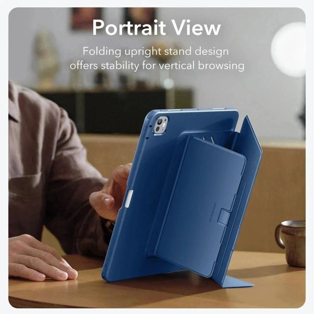 ESR Flip Hybrid Case for iPad Pro 11” 5 / 6 / 2024-2025 - Navy Blue