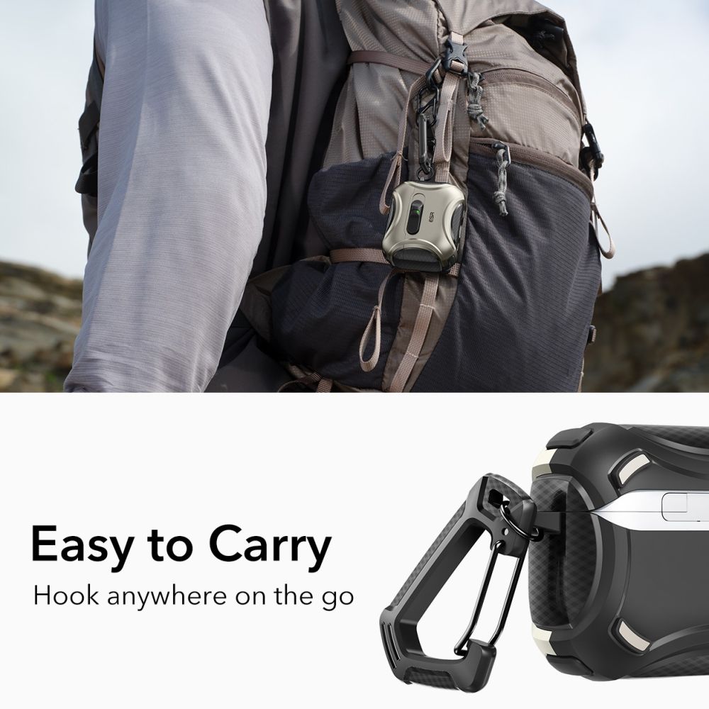 ESR Cyber FlickLock MagSafe case for AirPods Pro 3 - silver