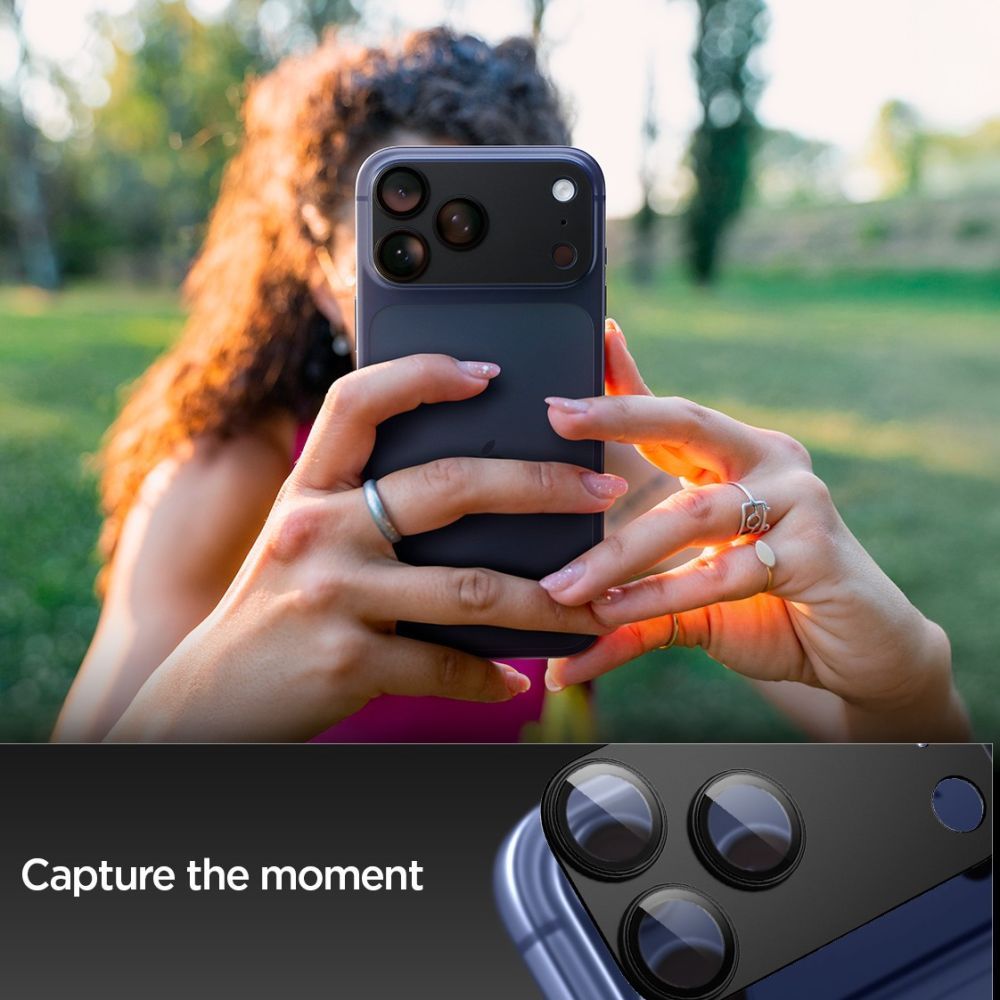 Spigen Optik Pro XL Camera Lens Glass for iPhone 17 Pro Max - Black