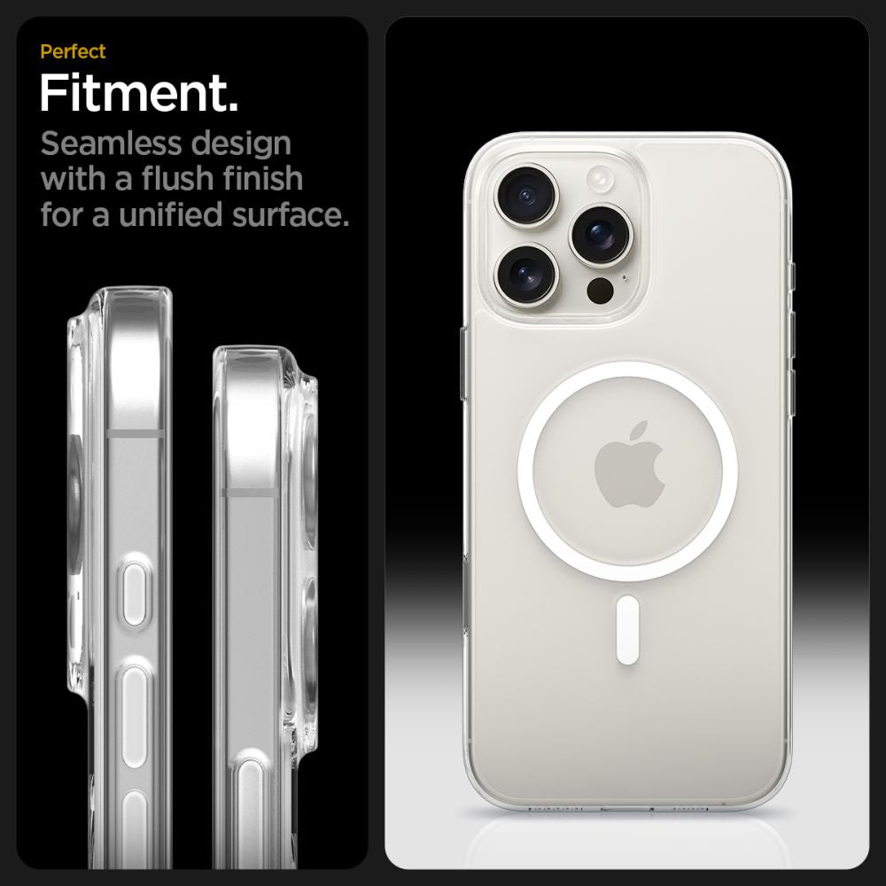 Spigen Thin Fit MagSafe Case for iPhone 16 Pro - Clear and White