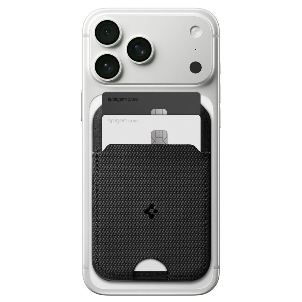 Spigen Slim Fold Tripod Wallet S314-2 MagSafe Magnetisk Telefonkasse - sort