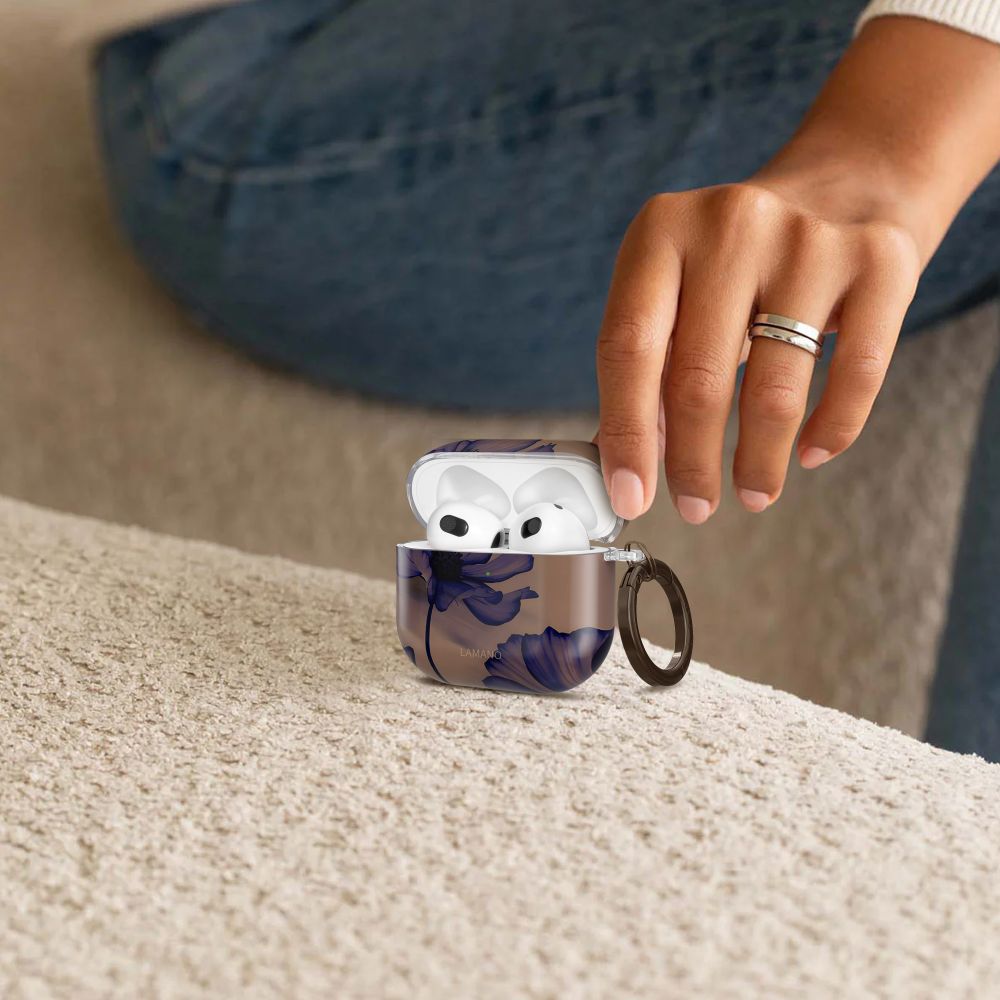 Tech-Protect Lamano-kasse til AirPods 4 - brun og lilla