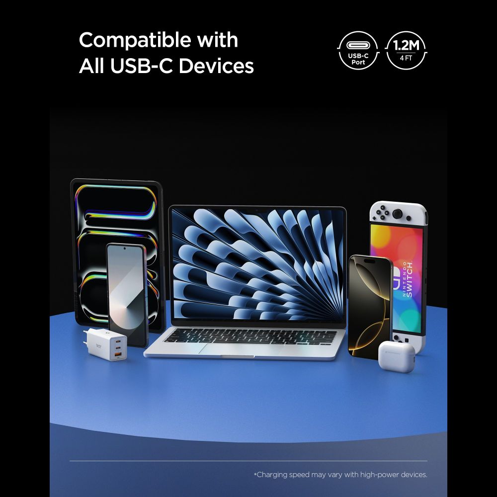 Spigen EB24012CC USB-C Cable 240W 120cm - White