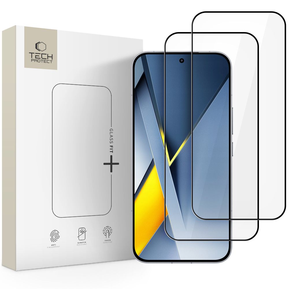 Tech-Protect Glass Fit+ 2-pack til Xiaomi Poco F8 Pro Ultra - sort