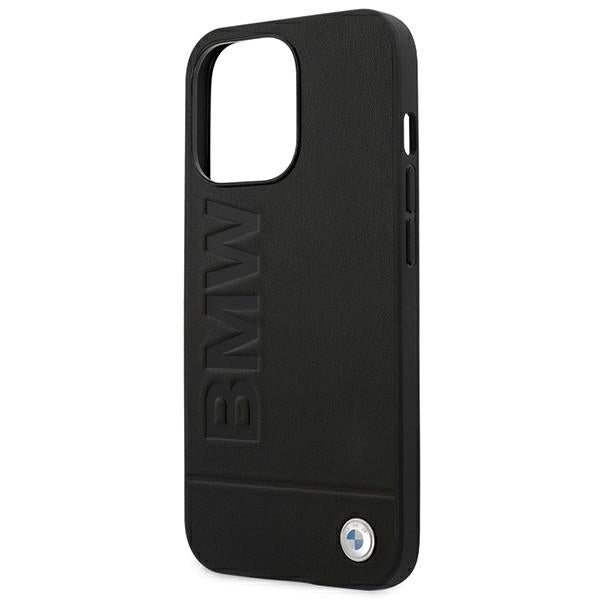 BMW Leather Stamp Case for iPhone 14 Pro - Black