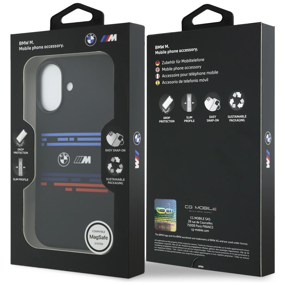 BMW M Silicon Horizontal Line MagSafe Case for iPhone 17 - Black
