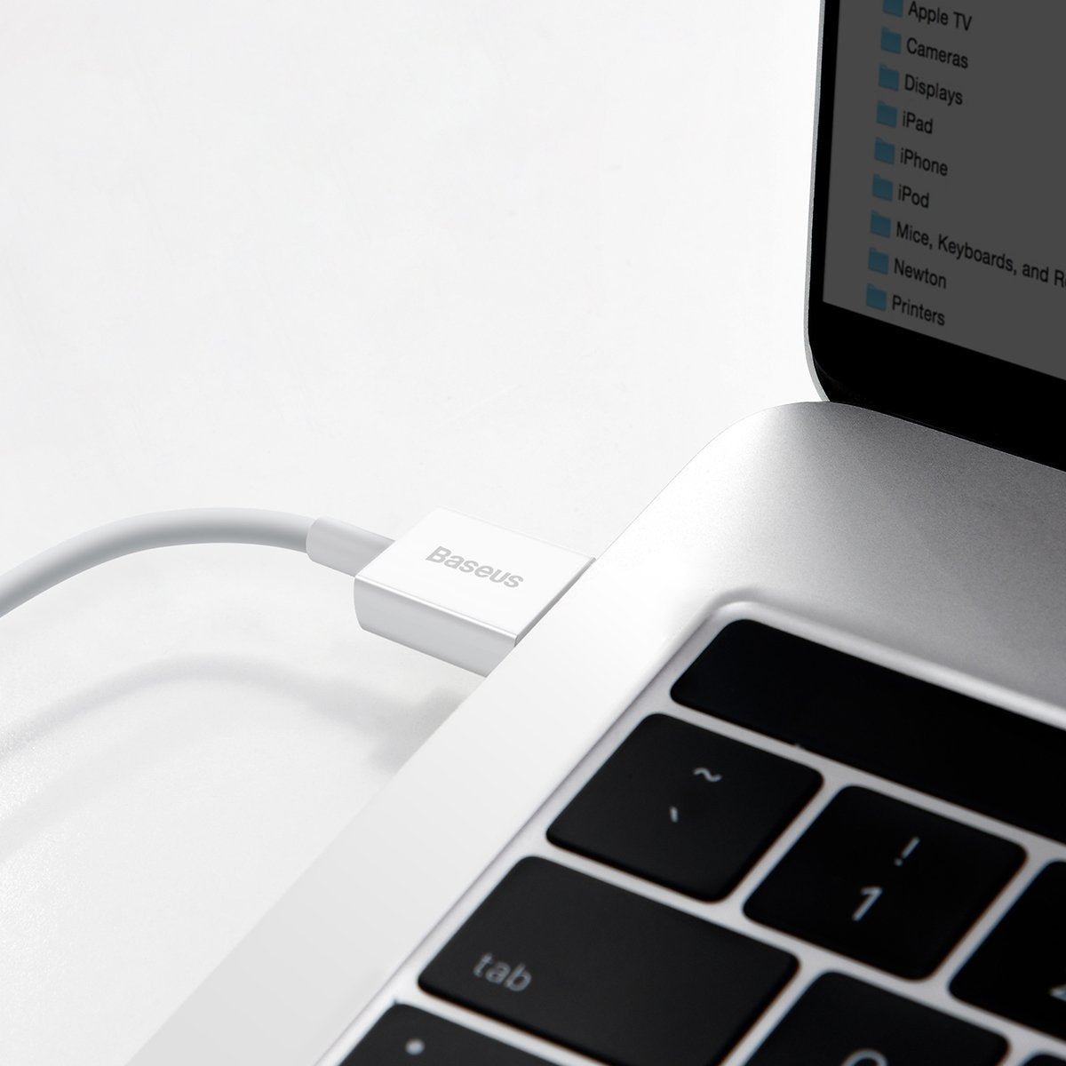 Baseus Superior-serien Kabel USB til USB-C, 66W, 2m (hvid)