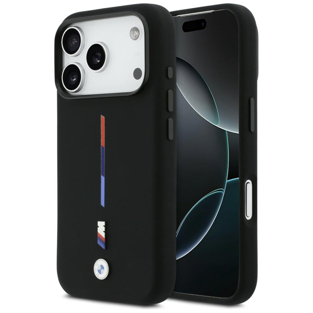 BMW M Silicon Tricolor Line MagSafe Case for iPhone 17 Pro - Black
