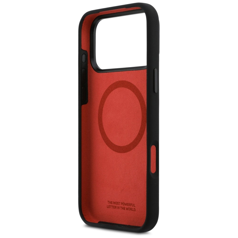 BMW M Silicon Tricolor Line MagSafe Case for iPhone 17 Pro Max - Black