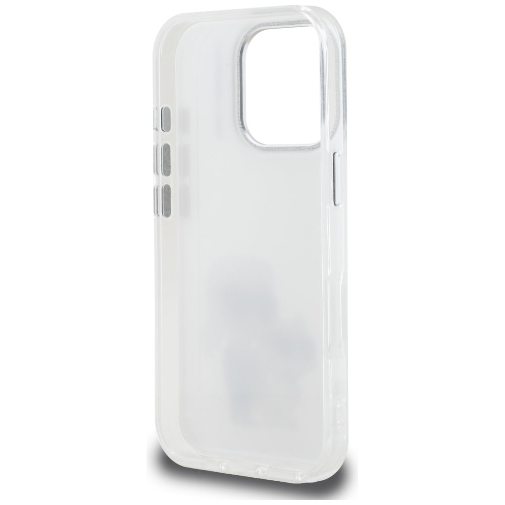 Karl Lagerfeld IML Aquarelle Karl & Choupette & Logo iPhone 16 Pro Case - White