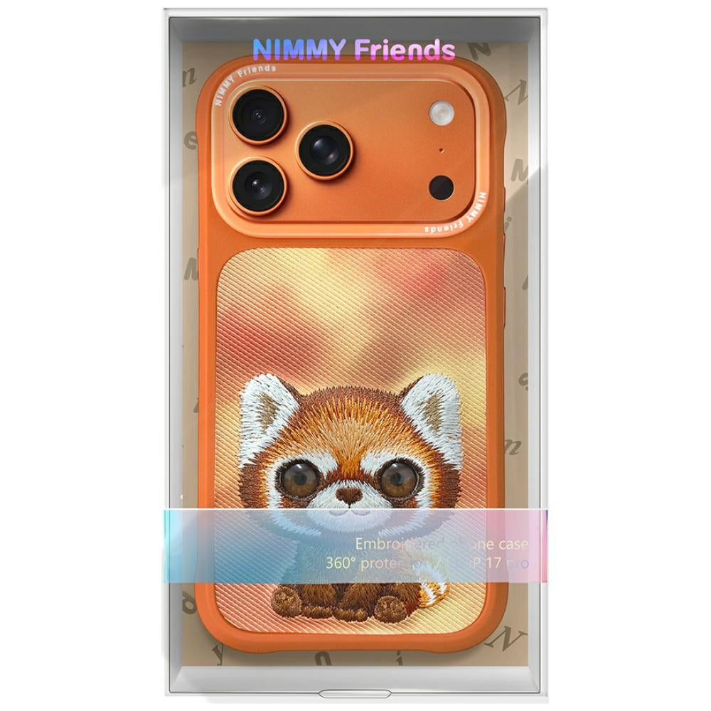 Nimmy Big Eyed Pet 2.0 Raccoon case for iPhone 17 Pro - orange