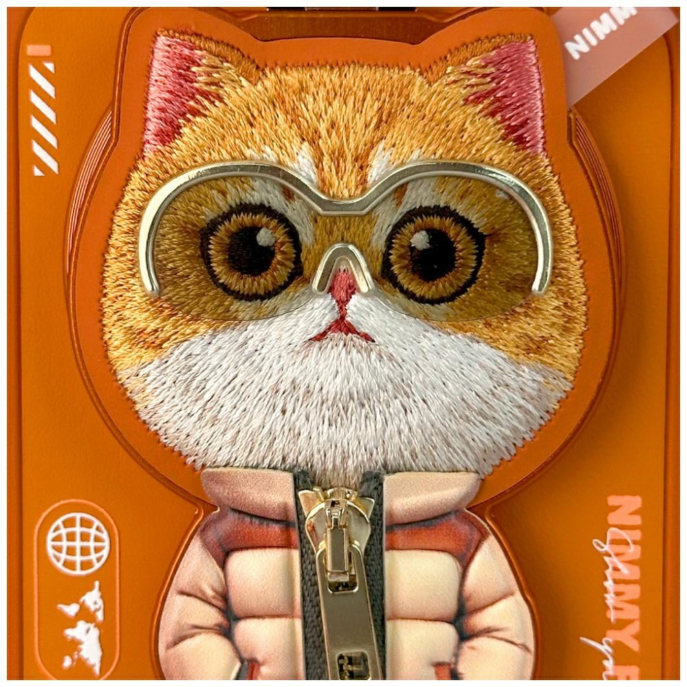 Nimmy Cool&Cute 2.0 Cat Case for iPhone 17 Pro with Magnetic Hanger - Orange