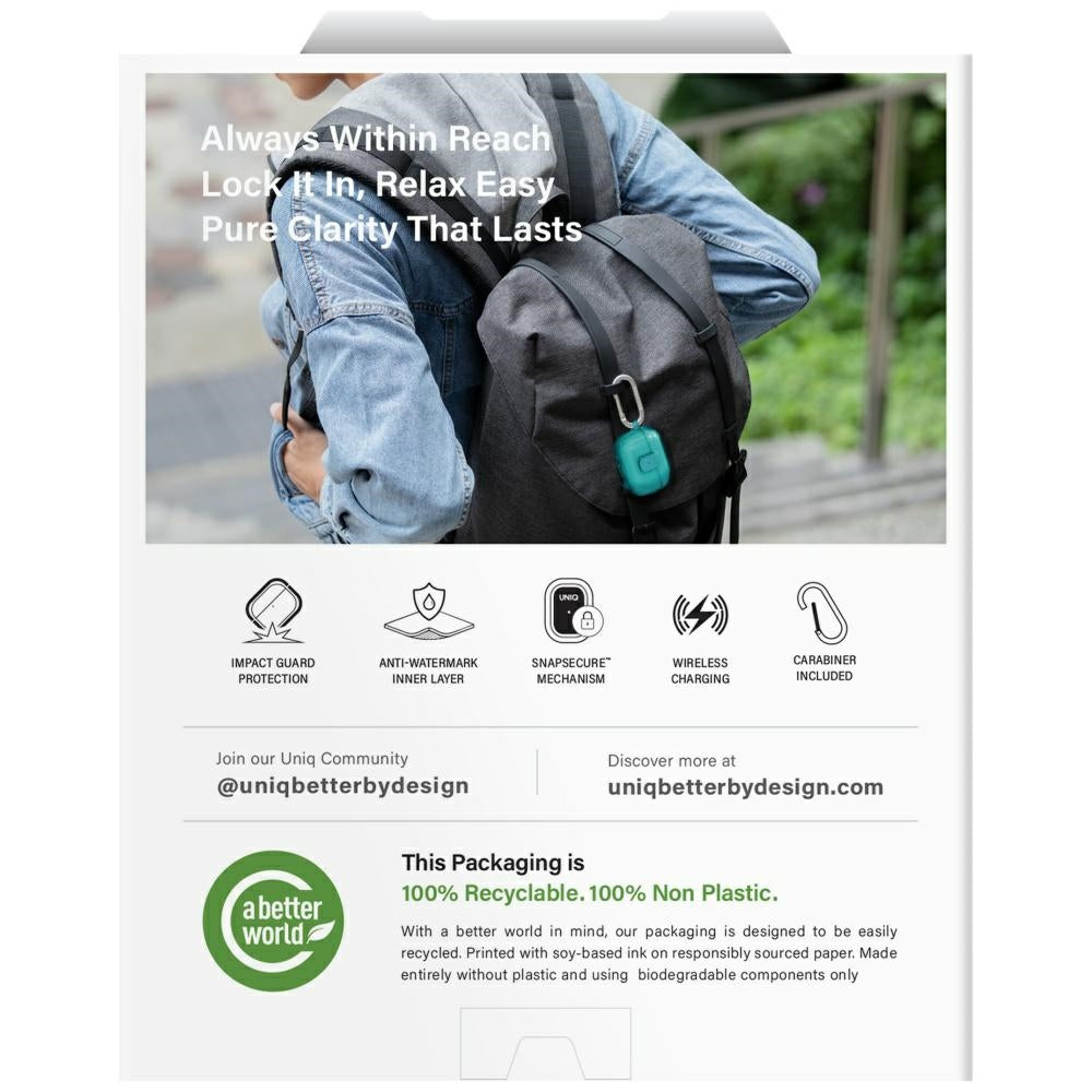 Uniq Glase Pro Case for AirPods Pro 3 Lock Case - Transparent Pink