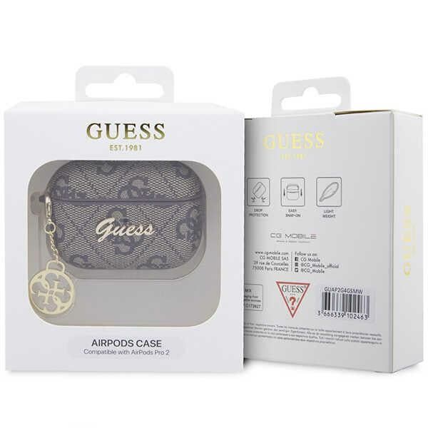 Guess 4G Charm Collection Case for AirPods Pro / Pro 2 (2022/2023) - Brown