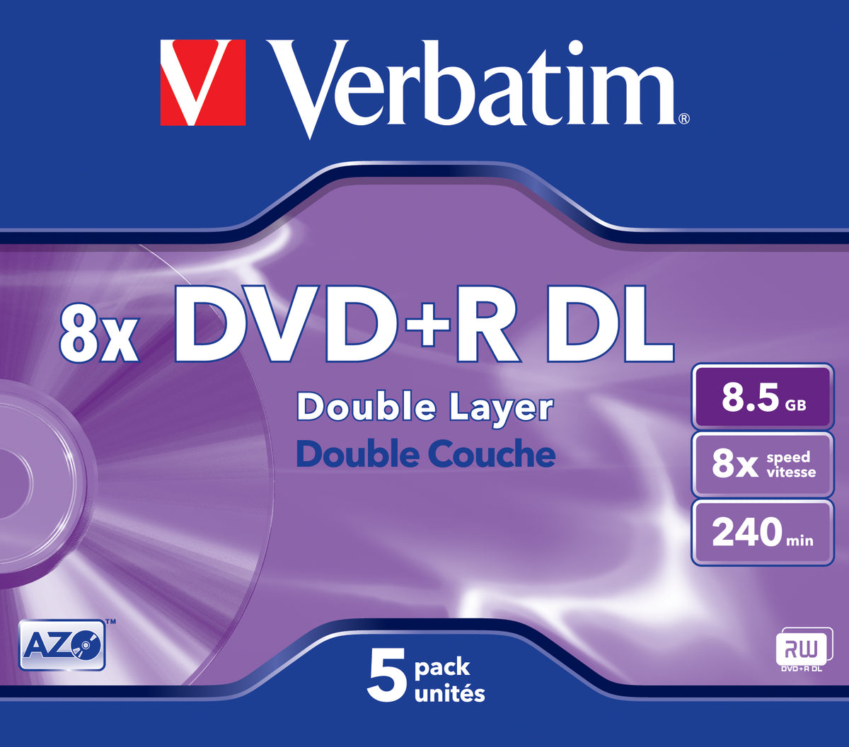 Verbatim 5x DVD+R DL 8.5GB