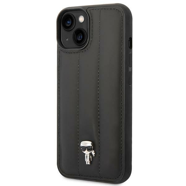 Karl Lagerfeld Puffy Ikonik Pin Case til iPhone 14 / 15 / 13 - sort