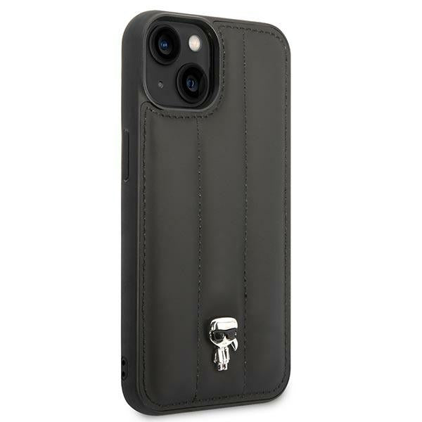 Karl Lagerfeld Puffy Ikonik Pin Case til iPhone 14 / 15 / 13 - sort