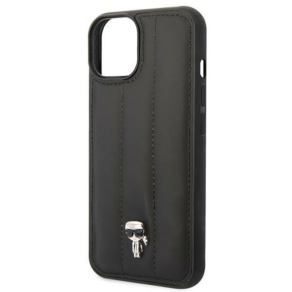 Karl Lagerfeld Puffy Ikonik Pin Case til iPhone 14 / 15 / 13 - sort