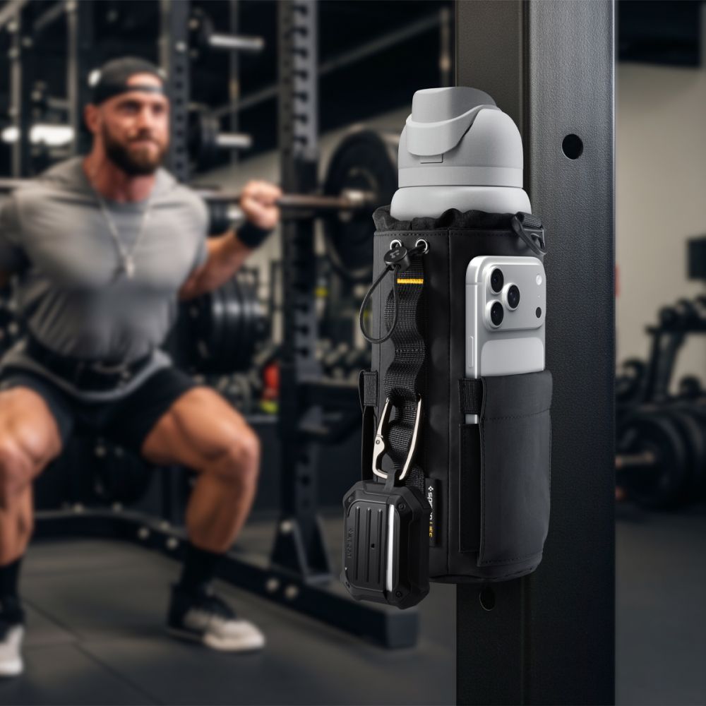 Spigen Tumbler Holder Bag Magnetic for Water Bottle, Phone, Keys - Black