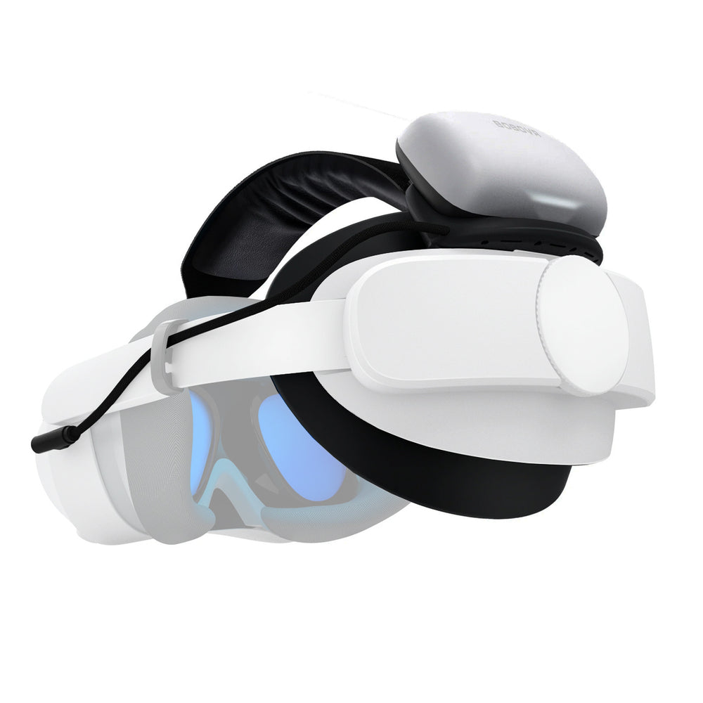 BoboVR P4U hovedrem med batteri til PICO 4 Ultra og Ultra Enterprise - hvid og sort