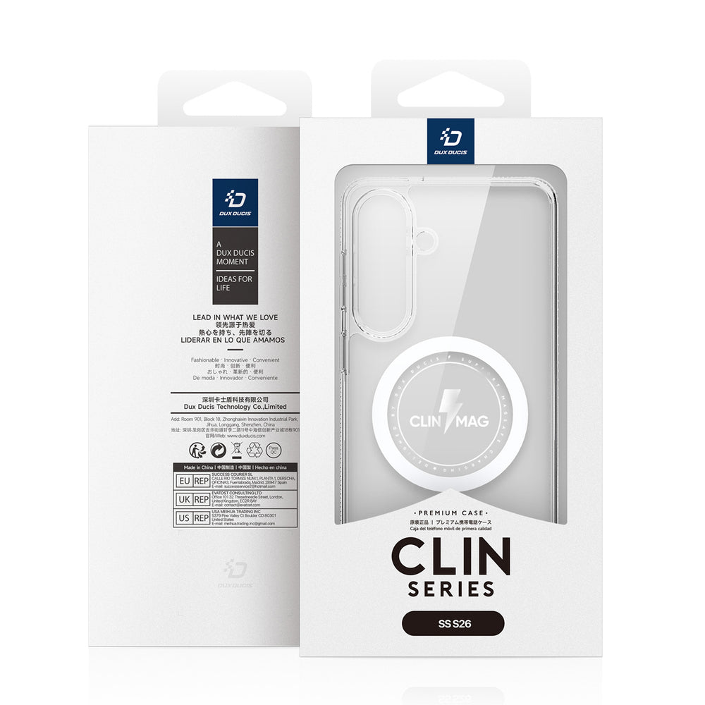 Dux Ducis Clin Mag Case Kompatibel med MagSafe til Samsung S26 - Transparent