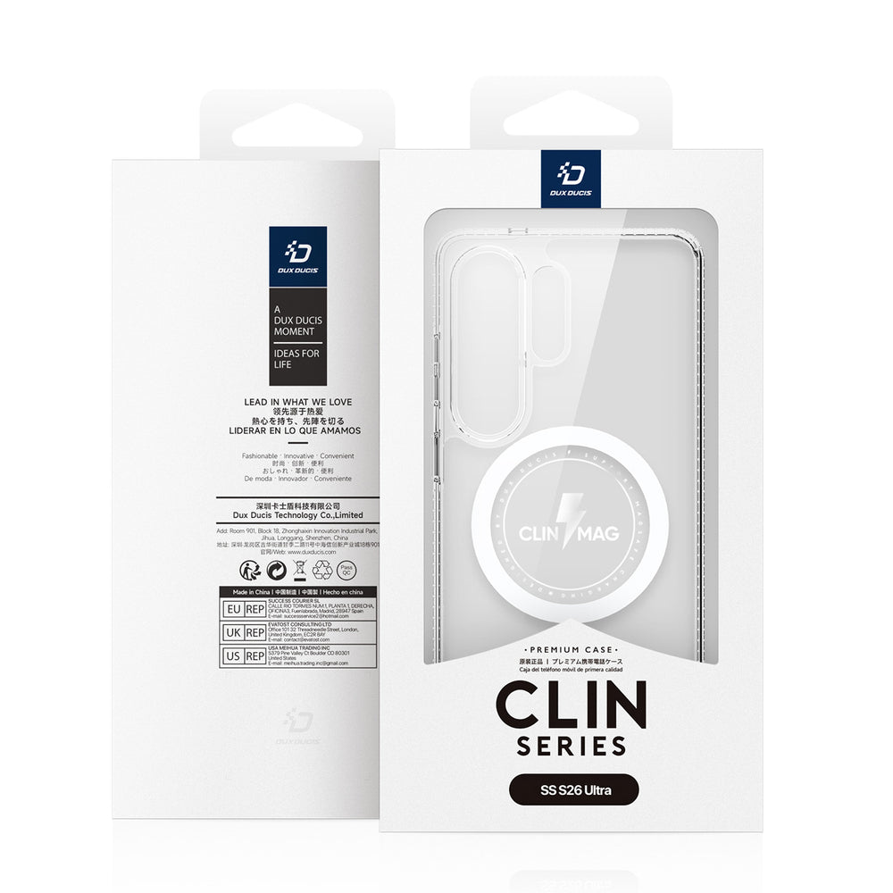 Dux Ducis Clin Mag Case Kompatibel med MagSafe til Samsung S26 Ultra - Transparent