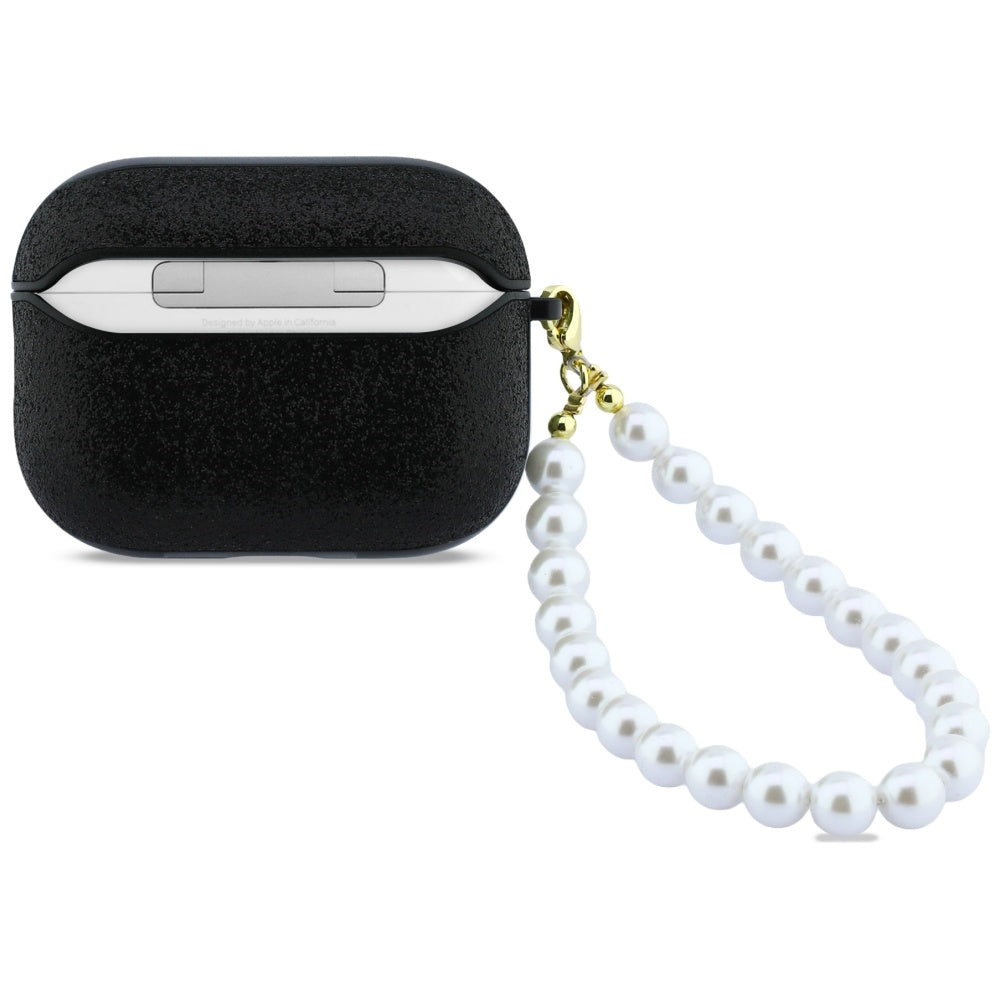 Guess Glitter Pearl Strap Case til AirPods Pro 3 - sort