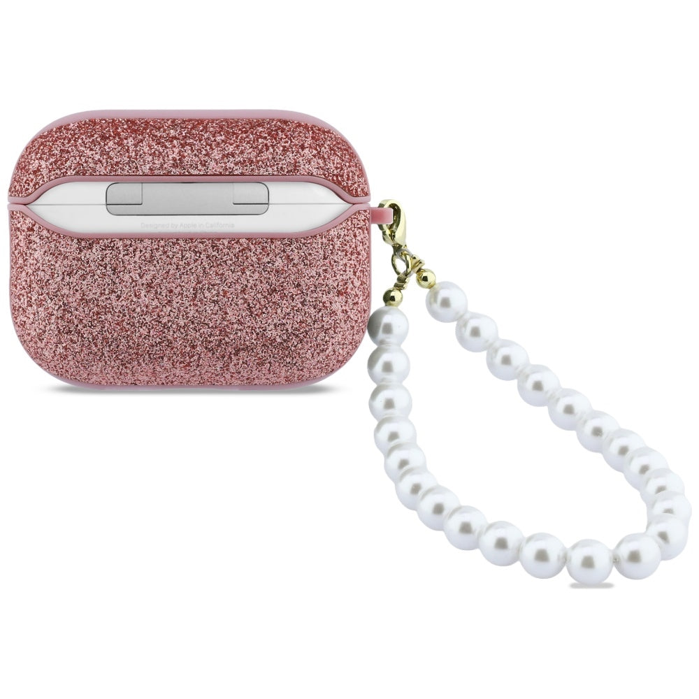 Guess Glitter Pearl Strap Case til AirPods Pro 3 - Pink