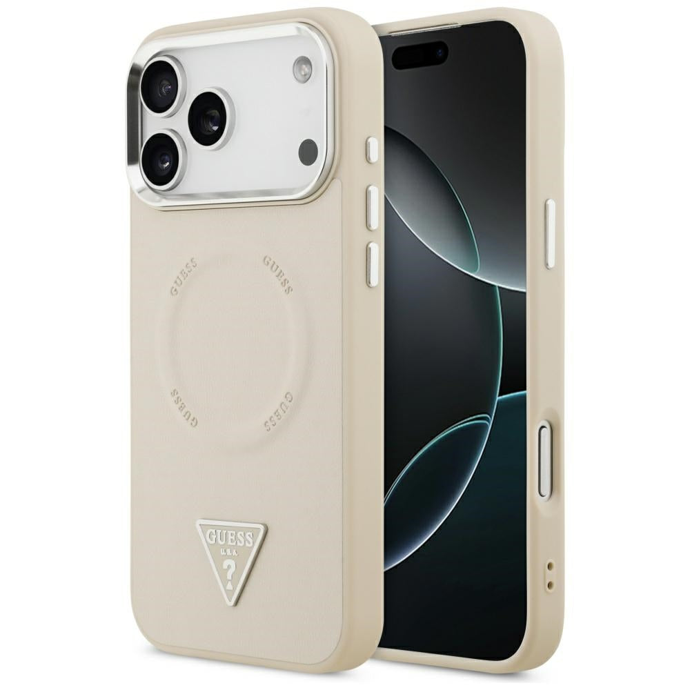 Guess Triangle Logo MagSafe Case til iPhone 17 Pro - Beige