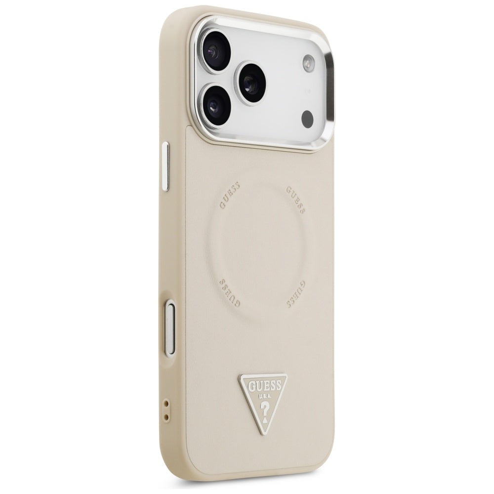 Guess Triangle Logo MagSafe Case til iPhone 17 Pro - Beige