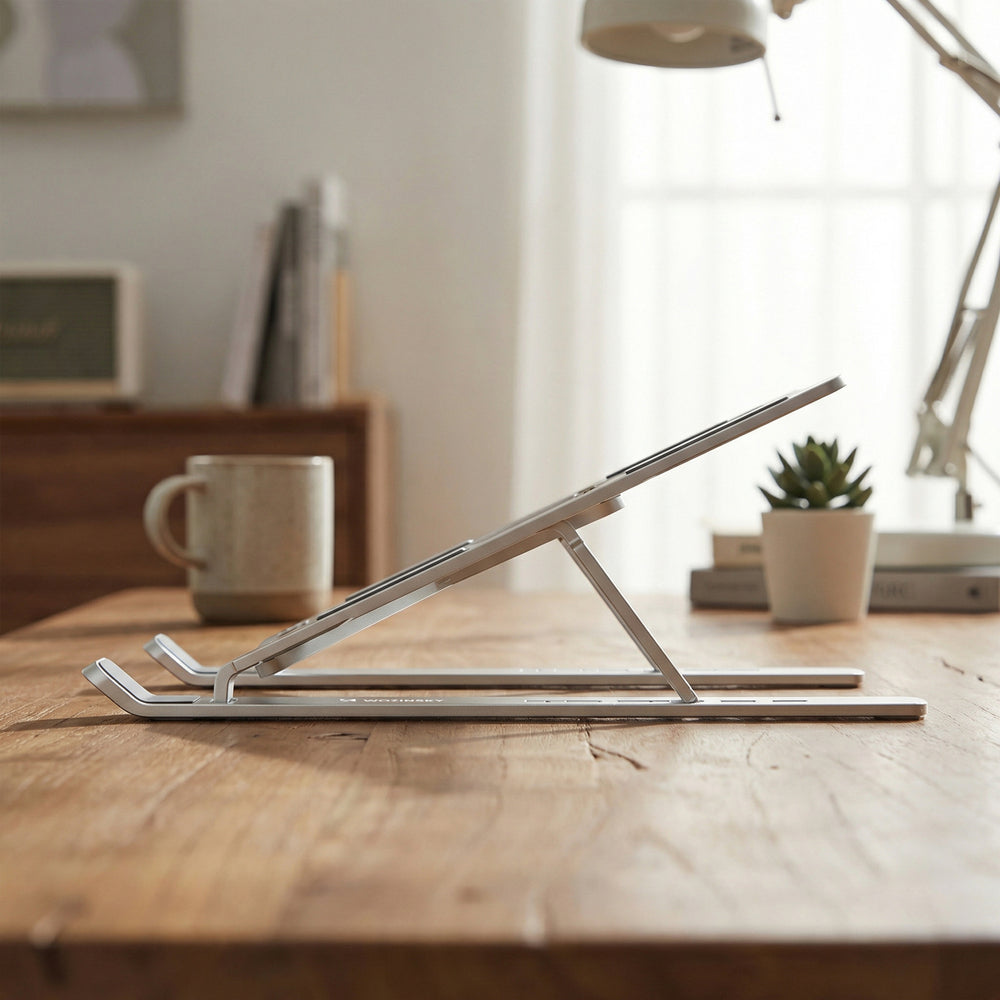 Wozinsky WDCX-X8S Foldable Adjustable Laptop Stand - Silver