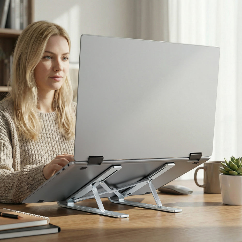 Wozinsky WDCX-X8S Foldable Adjustable Laptop Stand - Silver